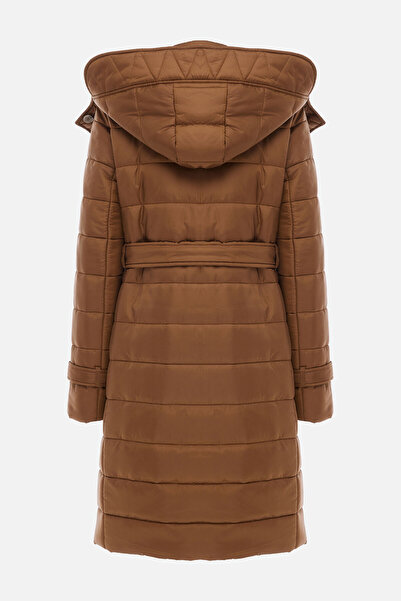 W Collection Brown Double Breasted Collar Coat