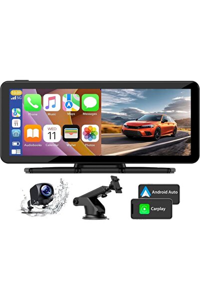 LAMTO Kablosuz Araba Stereo Ekranı, 2.5K Ön Kamera, 1080P Arka Kamera Uyumlu