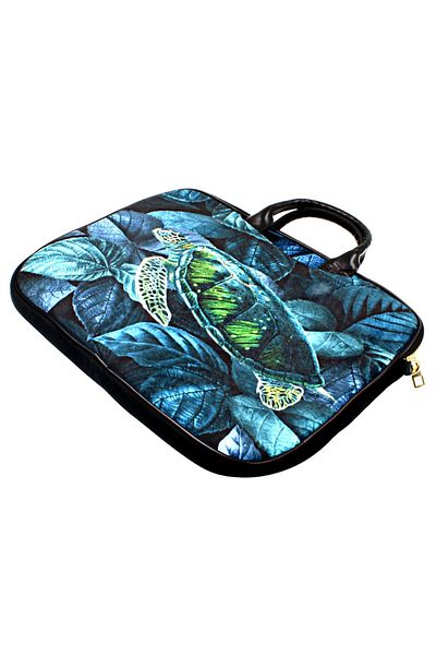 NO BRAND Colorful velvet laptop bag for women, OCEAN 14"