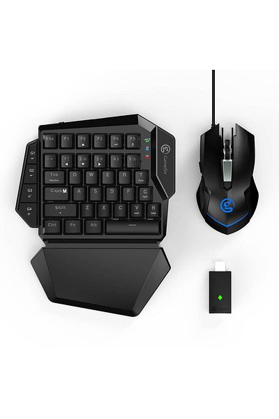 GameSir مجموعة لوحة مفاتيح وماوس ألعاب VX AimSwitch - لاسلكية/سلكية، RGB، مفاتيح ميكانيكية، أسود