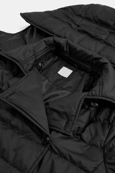 W Collection Black Double Breasted Collar Coat