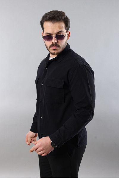 LTC Jeans Ανδρικό πουκάμισο Relax Fit Cotton Black Denim