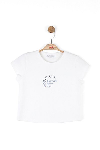 nk kids Tricou pentru fete Ecru 38804