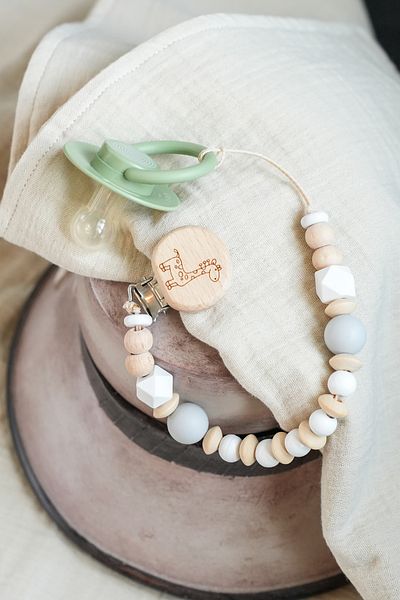 Freesure Wooden Pacifier Chain - Pacifier Strap - Pacifier Holder