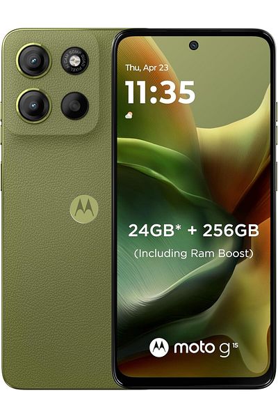 Motorola G15، ثنائي الشريحة، 4G، ذاكرة وصول عشوائي (RAM) سعة 8+16 جيجابايت، ذاكرة قراءة فقط (ROM) سعة 256 جيجابايت - أخضر إجوانا