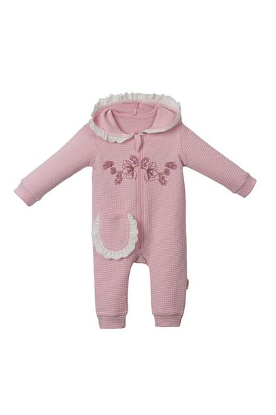 Necix's Flower Embroidered Hooded Jumpsuit