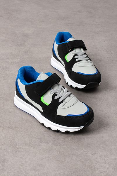 lord's ayakkabı Pantofi sport cu talpă anatomică pentru copii, negru, verde