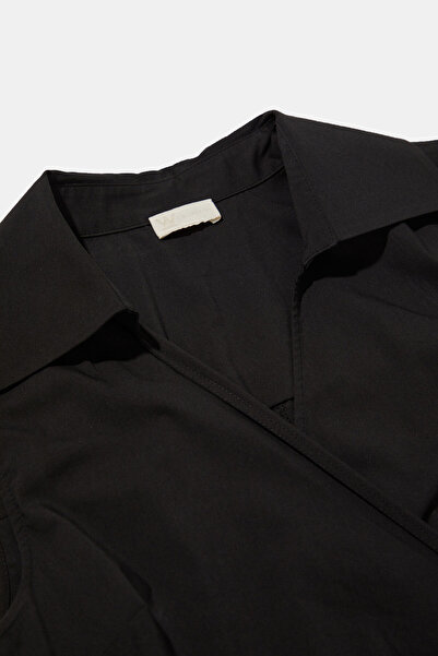 W Collection Black Sleeveless Double Breasted Midi Dress