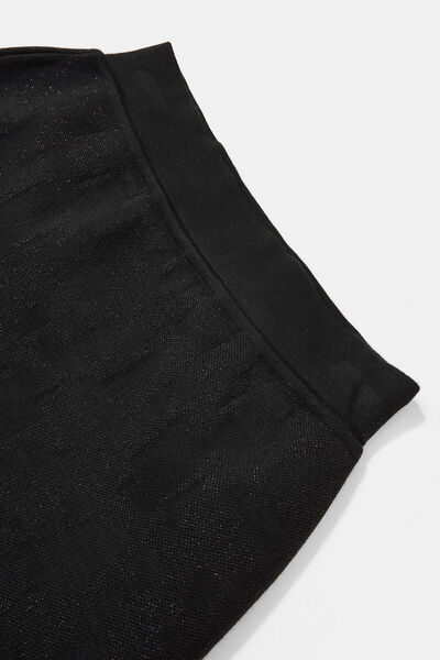 W Collection SİYAH MİNİ JAKARLI RİBANALI ETEK