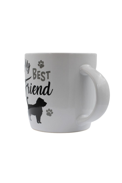 BM GİFT DESİGN Cană ceramică My best friend albă