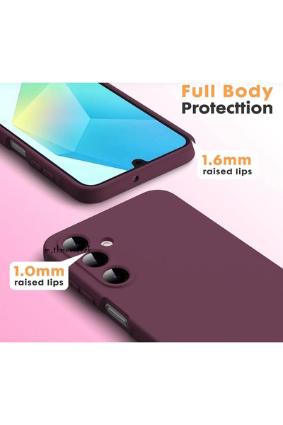 m.tk moveteck Samsung Galaxy A56 Kılıf Lansman Kamera Korumalı içi Kadife Yumuşak Renkli Silikon Mat Hisli Kapak