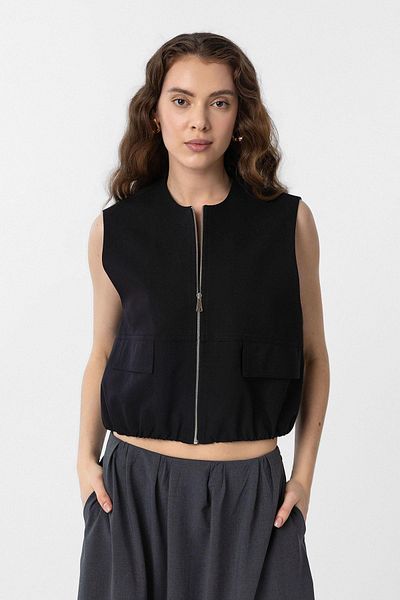 Antioch Black Oversize Women's Vest