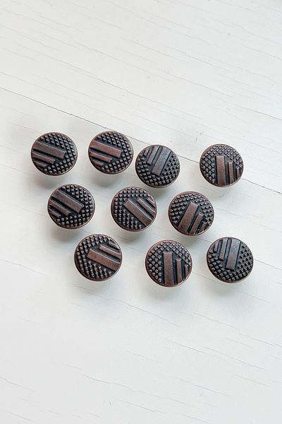 BERRİN AKSESUAR 17mm Bronze Color Fixed Jeans Denim Jacket Button