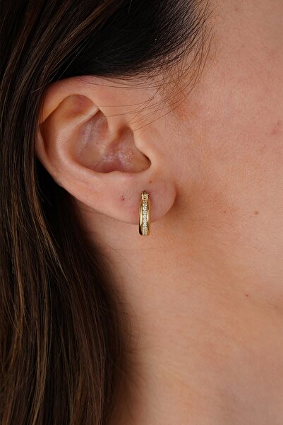 Arpaş Güzide 14 Ayar Altın Taşlı Halka Küpe