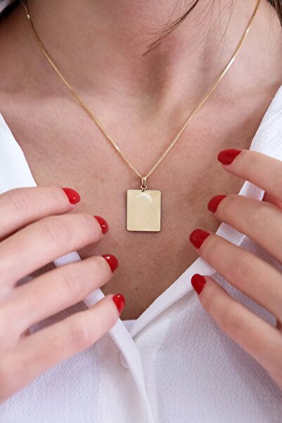 Güzide Kuyumcu Güzide 14 Ayar Altın Plaka Kolye Ucu