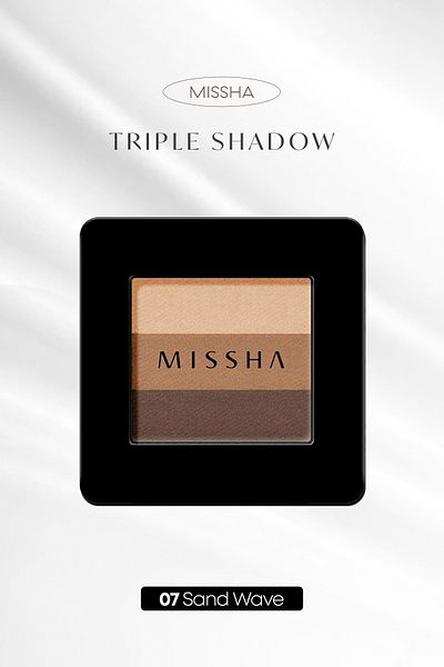 Missha ظلال عيون ذات ملمس ناعم مكونة من 3 ألوان - ظلال ثلاثية غير قابلة للانسكاب رقم 7 (SAND WAVE)