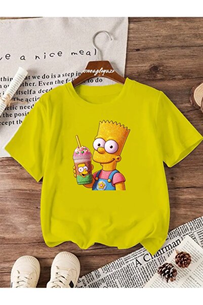 H&GHAMLEGİYİM Bart Sb Printed Children's Oversize T-Shirt