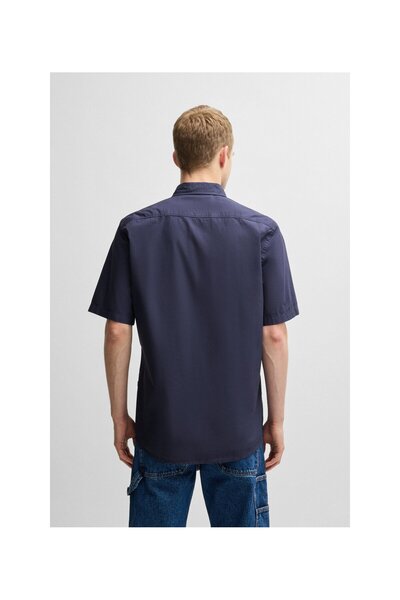 BOSS Pamuk poplin normal kesim gömlek