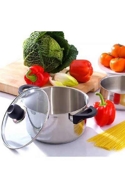 Ambition Stainless steel pot with lid 16cm, 1.8L, Vikos