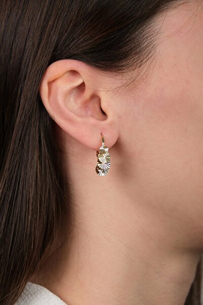 Güzide Kuyumcu Güzide 14 Ayar Altın Pırpır Sallantılı Küpe