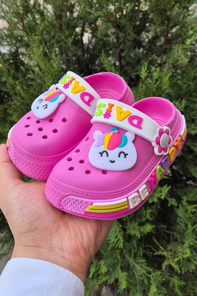 The Red Kids Pink Unicorn Patterned Children's Slippers - Non-Slip Sole