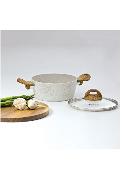 Ambition Pot with lid 24cm, 4L, Pfluon Cookmark™ coating, Nature