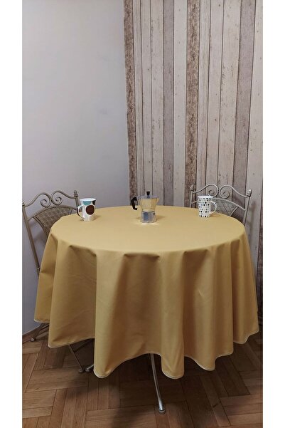gonk Round, Solid Color, Duck (Liquid Pusher, Stain Proof) Fabric, Tablecloth