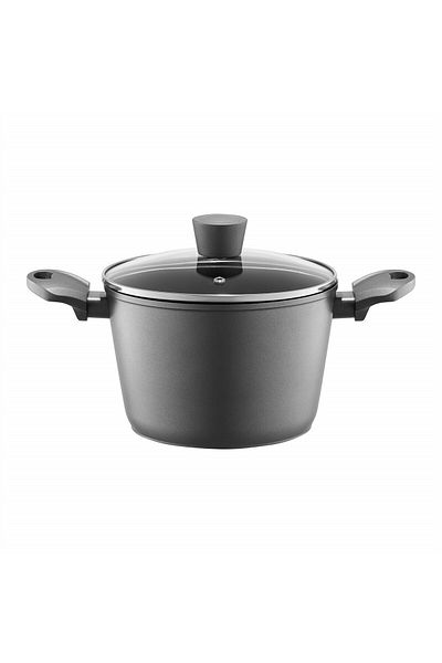 Ambition Tall pot with lid 20cm, 3.6L, Qualum Ceramic coating, Verso