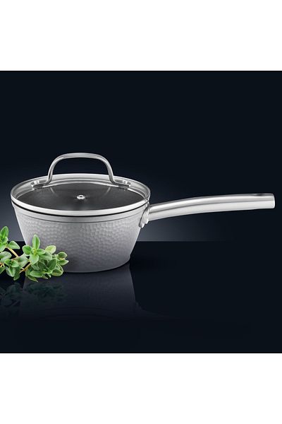 Ambition Saucepan with lid 16cm, 1.1L, Qualum Basic coating, Bubble