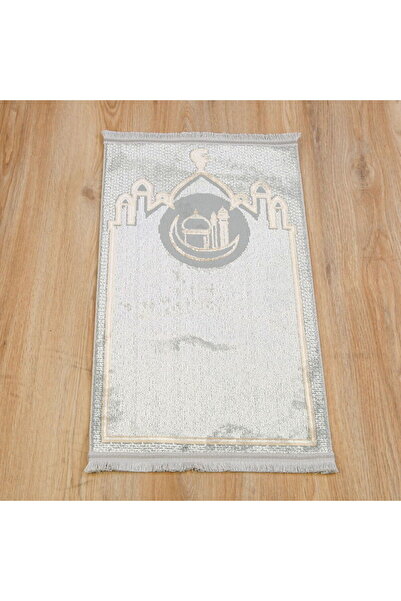 İkranur Lüks Kadife Dimeşk Coçuk Seccade- Füme(39*74 cm)