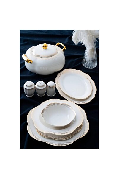 ACAR Clara 12 Kişilik 60 Parça Porselen Yemek Takımı