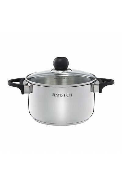 Ambition Stainless steel pot with lid 16cm, 1.8L, Vikos