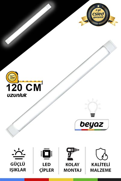 CSled 120 cm 36W Yatay LED Bant Armatür – Beyaz Işık, Enerji Tasarruflu & Uzu...