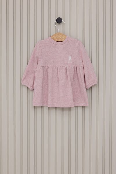 U.S. Polo Assn. Baby Girl Pink Knitted Dress 50315418 -Vr041