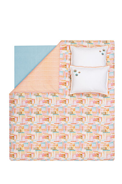 Yataş Tweet Double Ranforce Duvet Cover Set - Orange