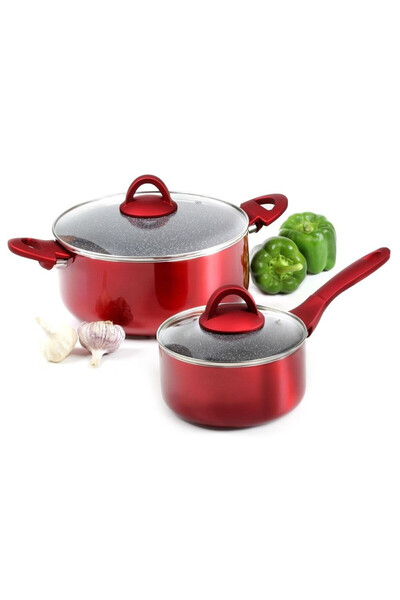 Ambition Pot with lid 24cm, 4.4L, Qualum Basic Stone Edition coating, Jasper