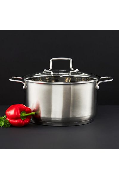 Ambition Stainless steel pot with lid 24cm, 4.5L, Hugo