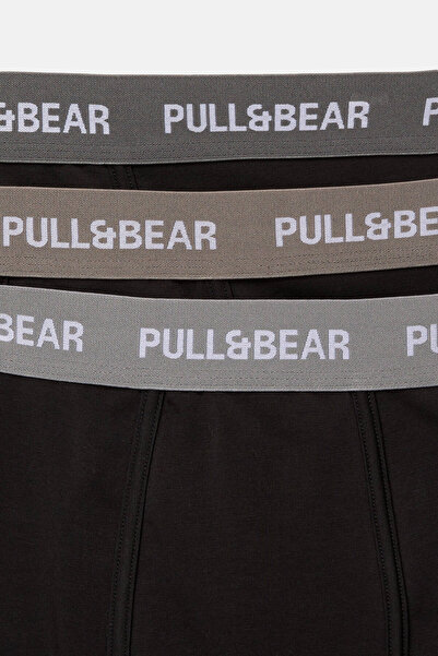 Pull & Bear 3’lü Pull&Bear logolu boxer paketi