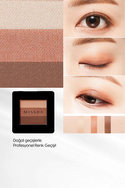 Missha 3-Color Soft Textured Eye Shadow - Triple Shadow (No.14 Dewy Apricot)