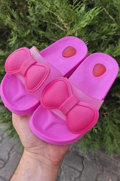 The Red Kids Fukszia lány papucs - masnisarkú gél, 30-35-ös méret