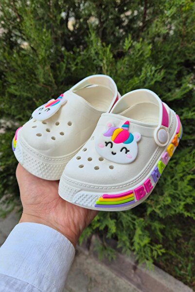 The Red Kids Cute Non-Slip Sole Children's Slippers Ecru