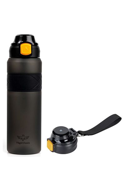 Fagel Fenix Double Lid Black Tourmaline Matte 1000 ml Tritan Water Bottle