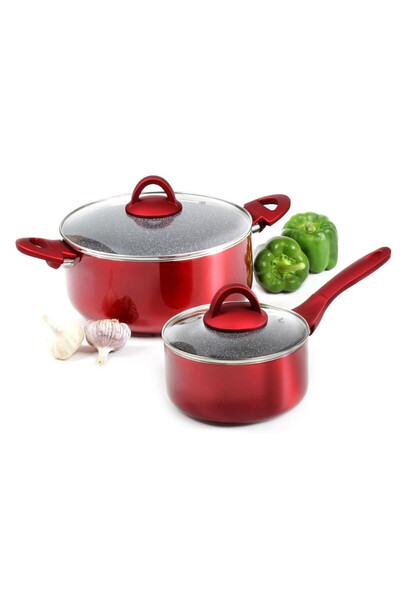 Ambition Pot with lid 20cm, 2.9L, Qualum Basic Stone Edition coating, Jasper