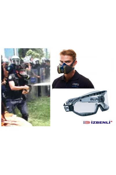 GVS 488 R D ABEK1 Biber Duman Ve Sis İçin Tam Koruma (Gözlüklü) Gaz Maskesi (...