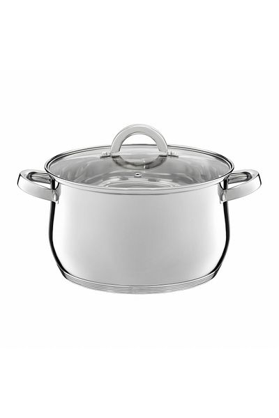 Ambition Stainless steel pot with lid 24cm, 6.1L, Berry