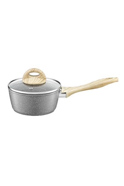Ambition Saucepan with lid 16cm, 1.2L, Stone Effect coating, Kenya