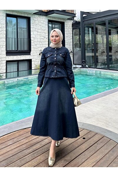 Cardella Denim Jeans Skirt Jacket Suit Double Design Jean Suit