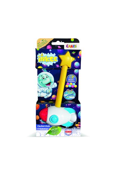 CRAZE Inkee Wand Rocket and Bath Drops - Vegan, Dermatologist Approved for Kids