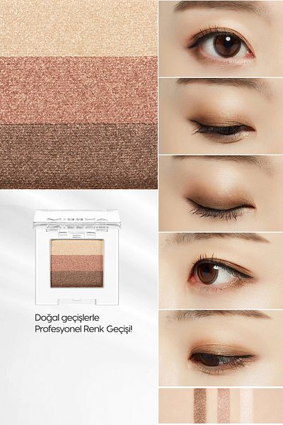 Missha الظل الثلاثي رقم 3 - ظلال عيون ناعمة الملمس، 3 ألوان (MOCHA BEIGE)