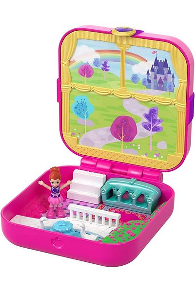 Polly Pocket Hidden Hideouts Lil’ Princess Pad Compact with Princess-Themed Punch Out Paper Featurin